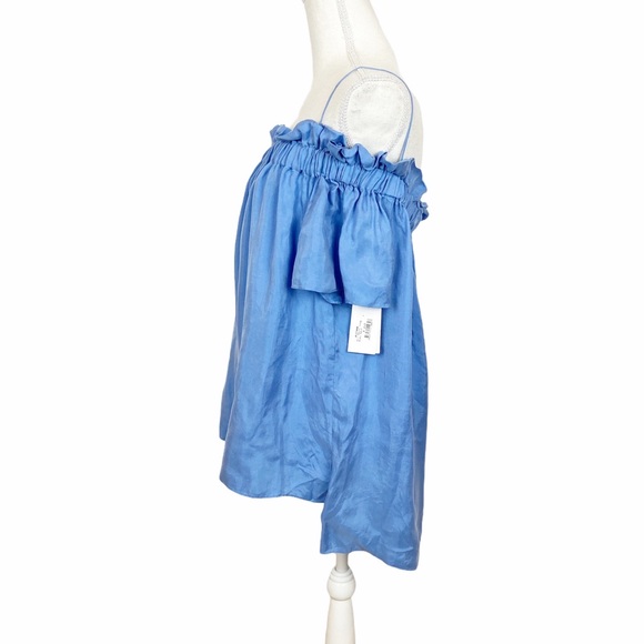 Sandro Paris Blue Off the Shoulder Top Size L NWT - Picture 4 of 12